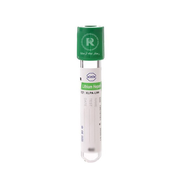 لوله وکیوم خونگیری 6ml با ضد انعقاد سدیم هپارینXINLE (100*13)